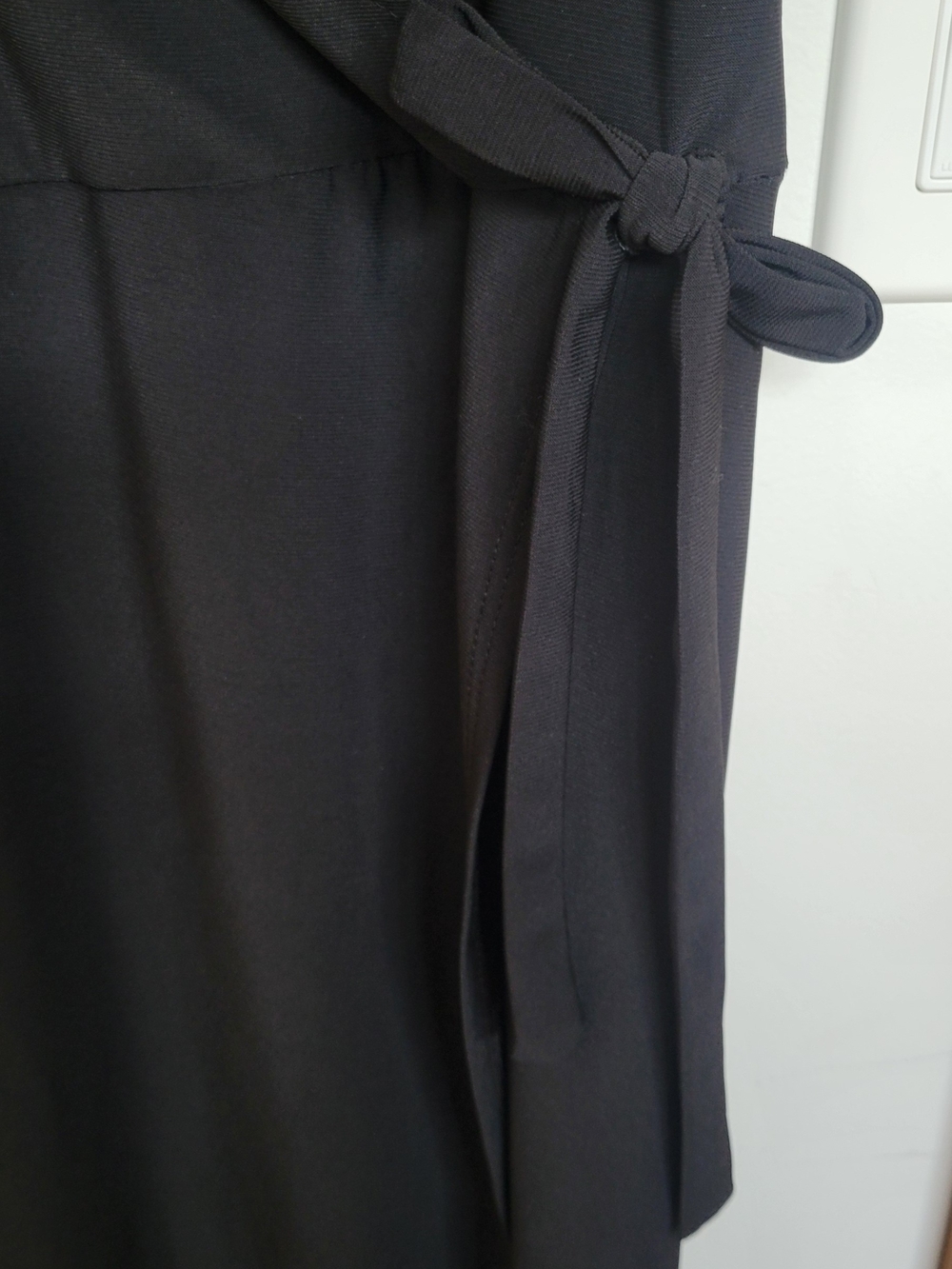 Nicole Miller Black Maxi Wrap Dress - Picture 3 of 5